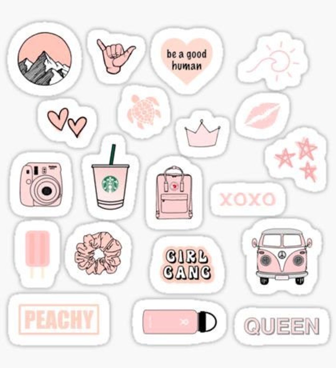 Preppy Pink Stickers Etsy Nederland