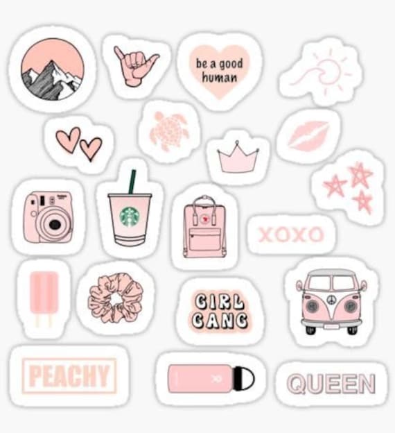 Preppy Pink Stickers