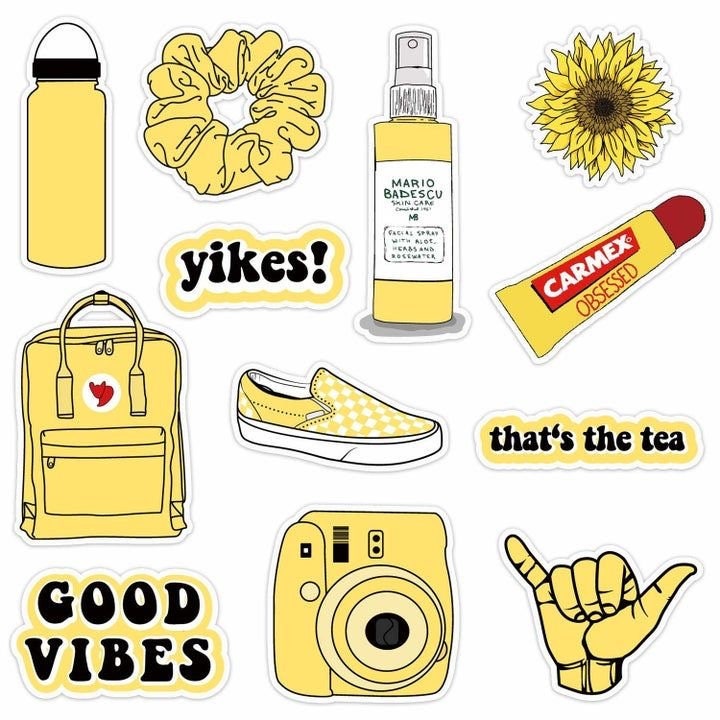 Preppy Yellow Stickers