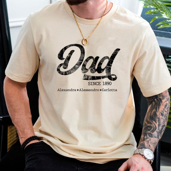 Dad Est Shirt, Bella Dad Shirt, Gift for Dad, Cool Dad, Father's Day, New Dad Gift, Dad E.S.T child names