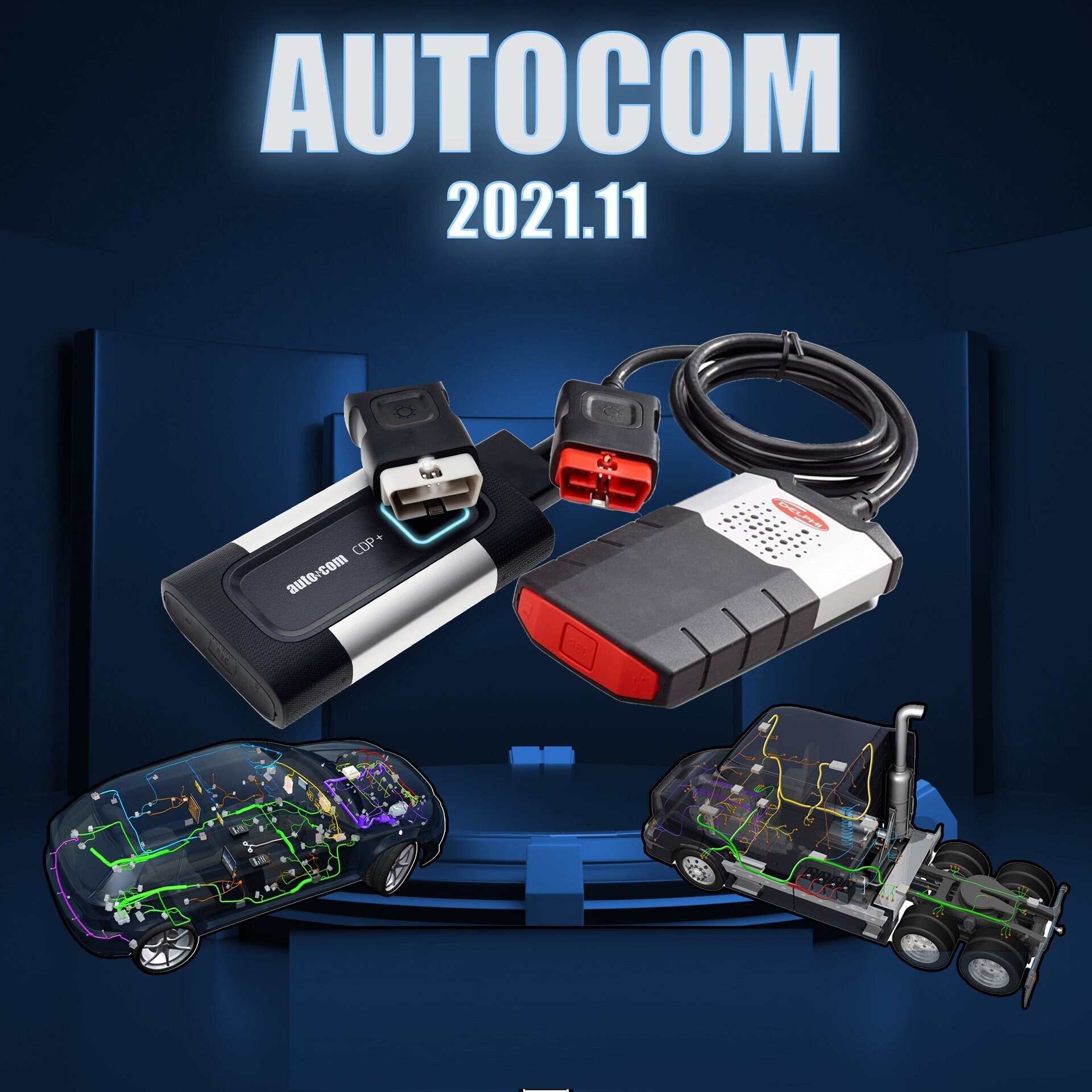 Delphi Autocom NEW ( 2021.11 ) 100% functional + for Delphi Ds150e + video  instructions