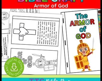 Armor of God Mini Flip Book – Sunday School Activity (Digital Download)