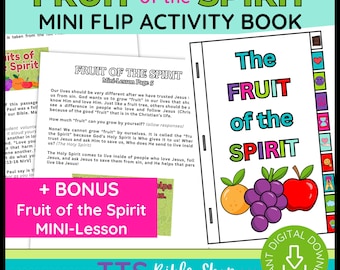 Fruits of the Spirit Flip Book – Sunday School Activity Pack (Digital Download)