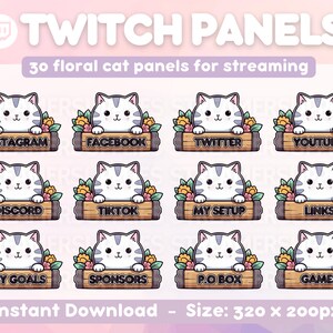 About Me Panel Twitch | Twitch Panels Cat, Flower Twitch Panels, Cozy ...