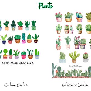 サボテンシートステッカー - とげ、スパイク、多肉植物、緑、水、成長、アジェンダ、プランナー、工芸品、日記、スクラップブック