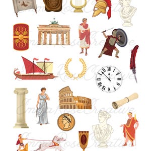 Ancient Times, Ancient Egypt, Roman Empire Sheet Stickers; Historical ...