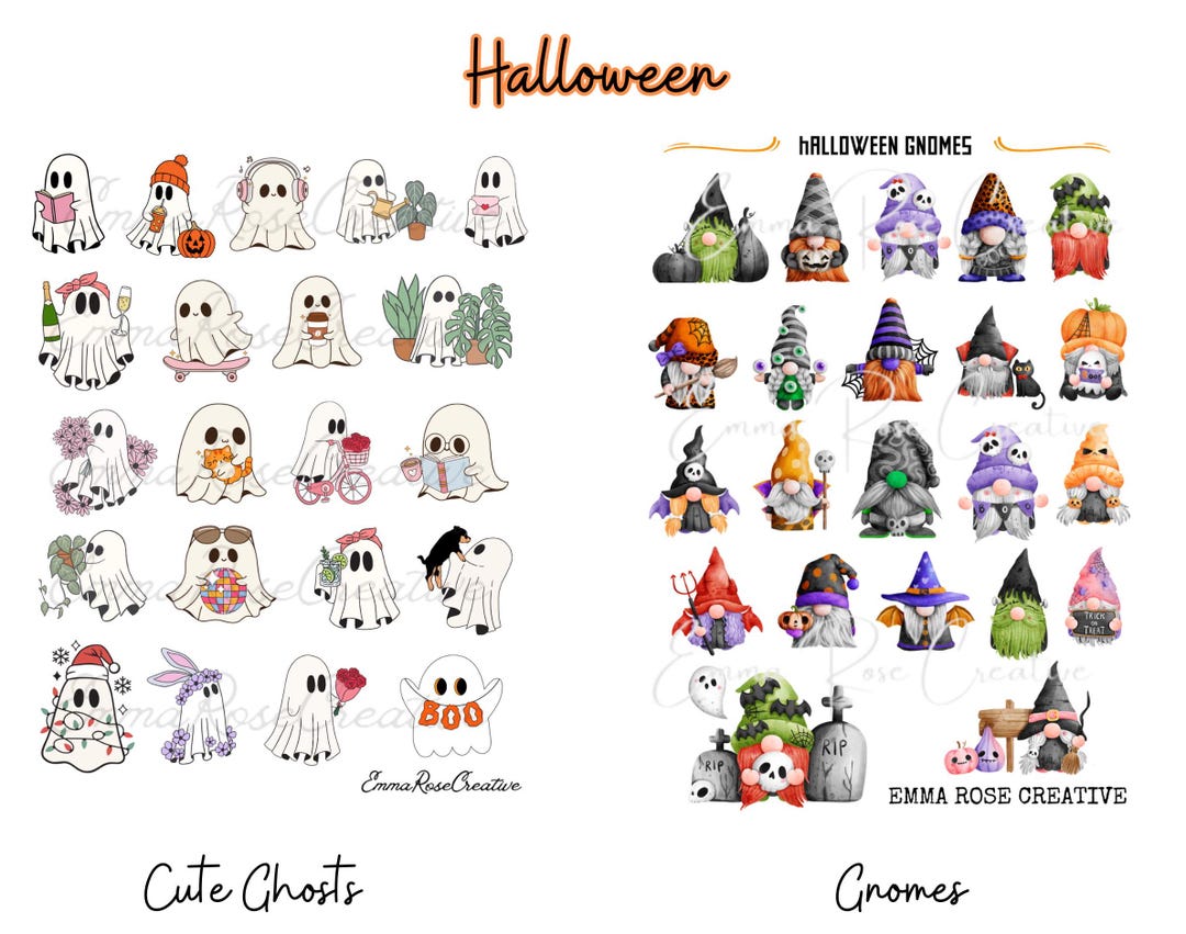 Halloween Sheet Stickers - October 31, Spooky, Pumpkins, Black Cat ...