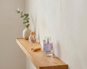 Badezimmer Regal, schwebende Ablage, massives Holz