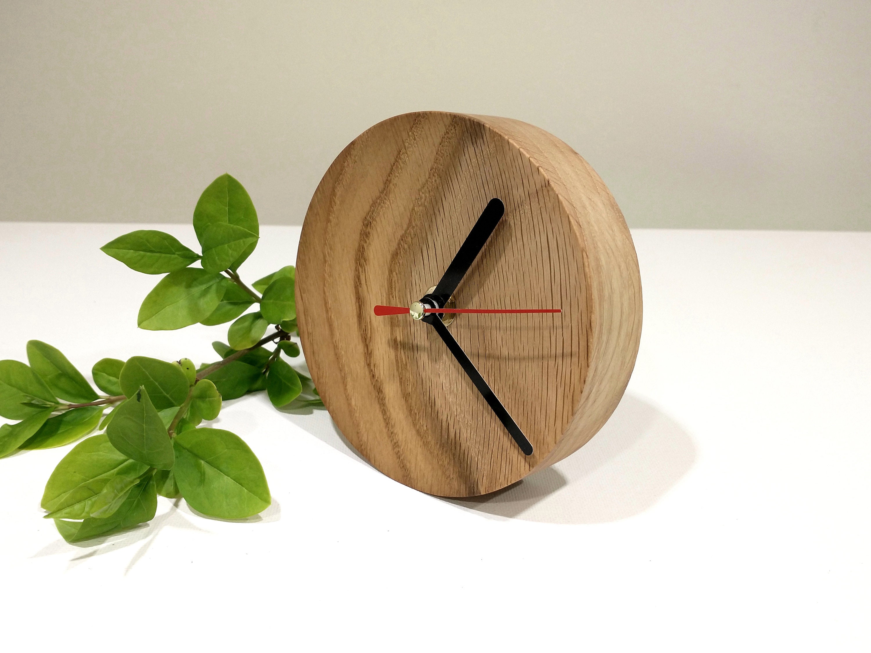 Holz & Stein Uhr 16,5, Küsten Schreibtisch Uhr, Holz Schreibtisch Uhr,  Natur Holz, Strand Design Tischuhr, Strand Thema Geschenk, Naturstein -  .de