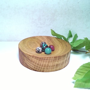 Jewelry bowl, wooden ring bowl, small oak bowl