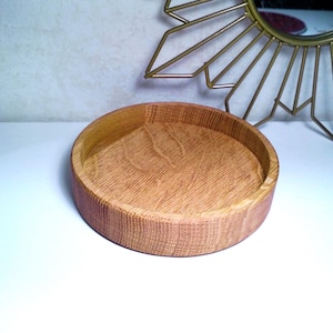 Holzschale aus Eiche, Dekoschale handgemacht, Schmuckablage, Schmuckschälchen