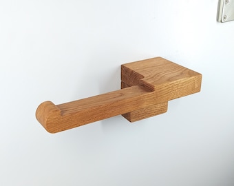 Toilettenpapierhalter, ohne Bohren, Eichenholz