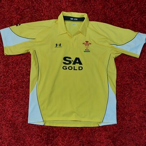 Wales Under Armour Rugby Home Pro Shirt With SA Gold Sponsor Jersey Size XXL