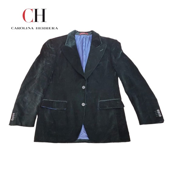 Carolina Herrera CHHC Black Velvet Blazer Jacket … - image 1