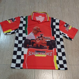 Y2K Michael Schumacher F1 World Champion T-Shirt - 2000s Vintage Racing Tee Size L