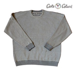 Vintage 90&#39;s Carlo Colucci Men&#39;s Sweater Striped Classic Style Size XL