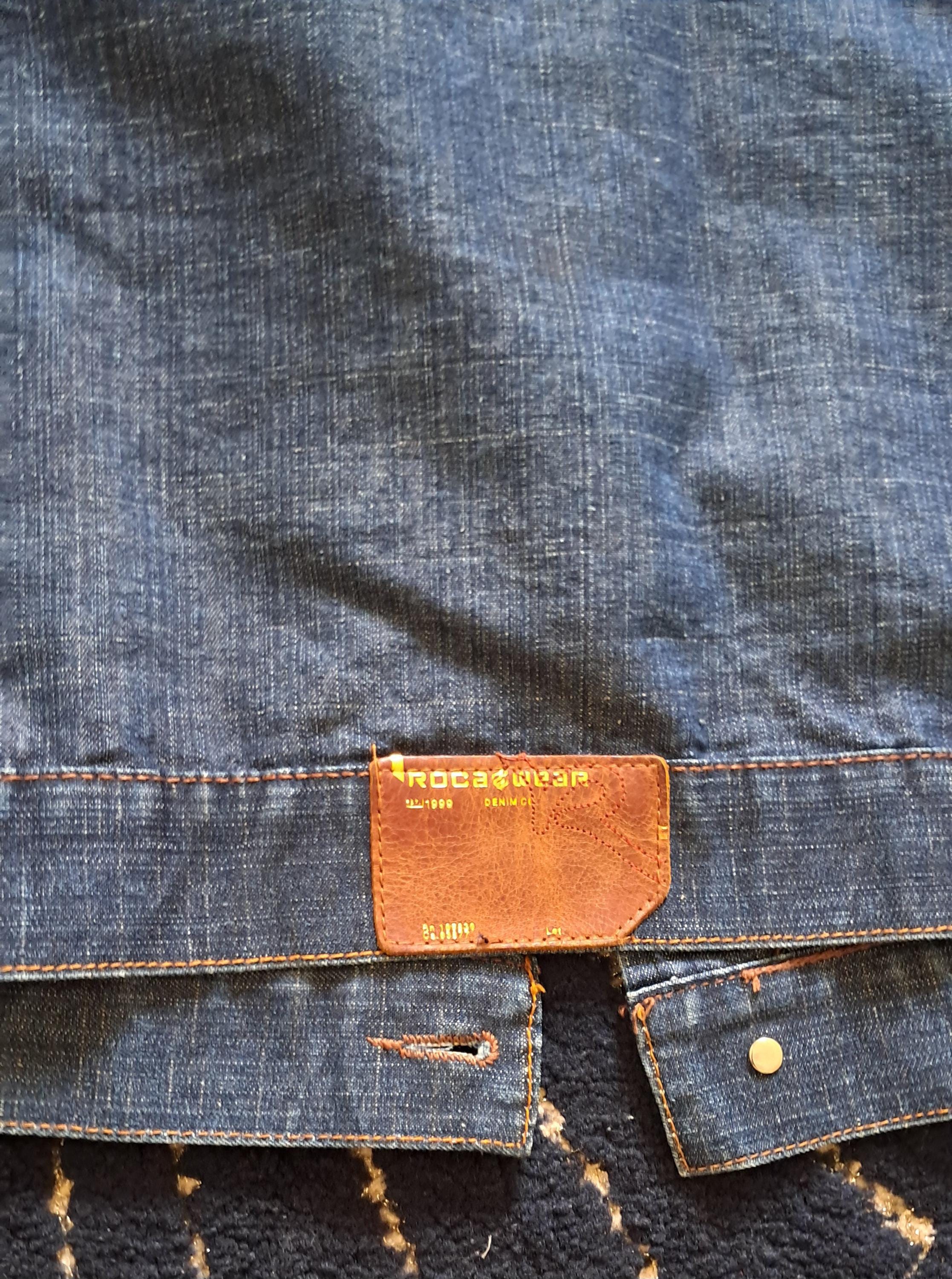 Vintage Rocawear Denim Jacket: Y2K Embroidered Hip Hop Streetwear