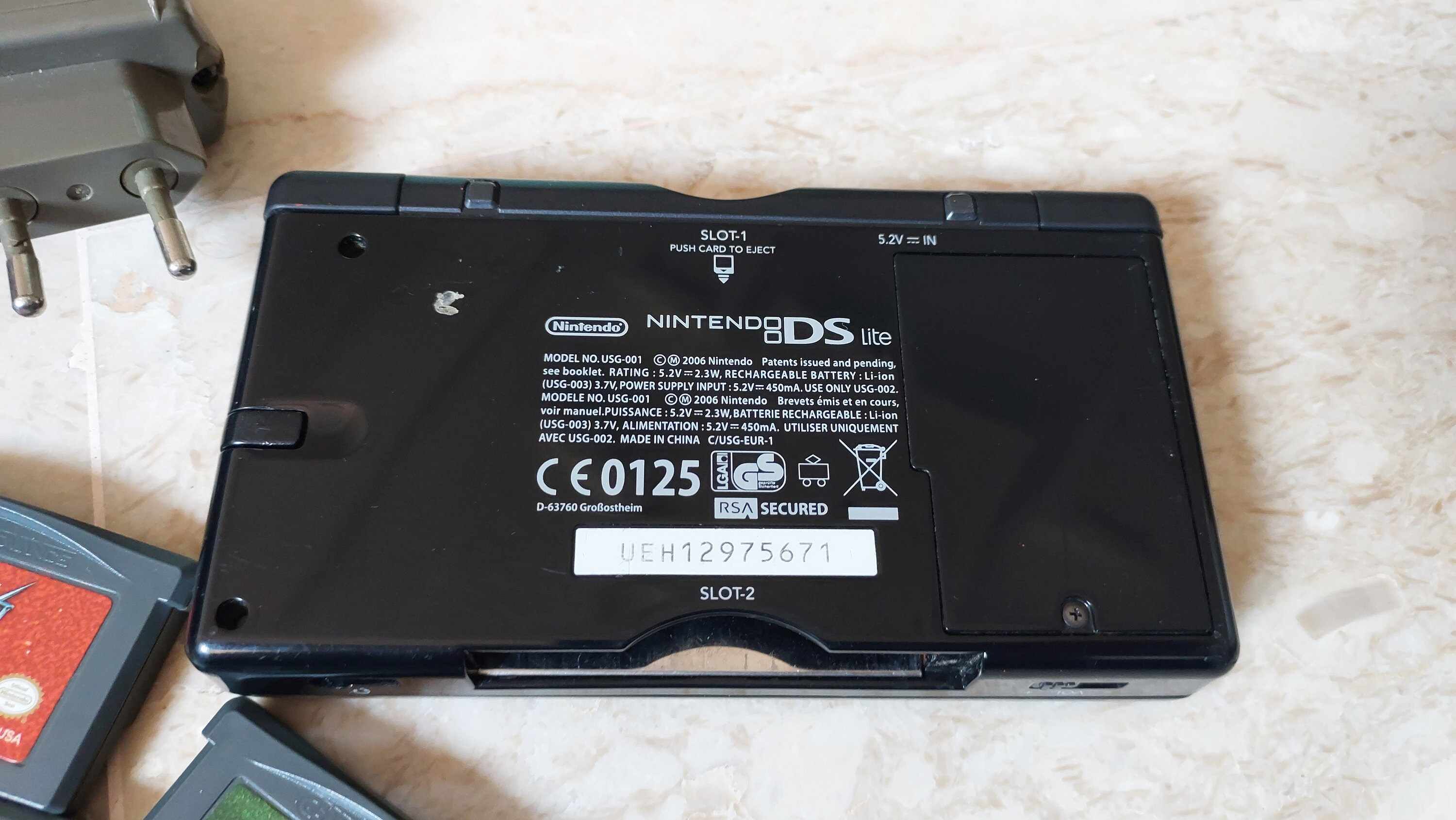 100% Authentic Vintage Nintendo DS Lite (black) Bundle With
