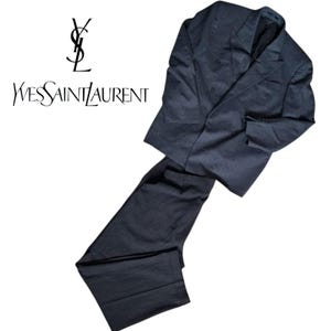 Vintage YSL Suit - Classic Yves Saint Laurent Blazer and Skirt Set, 1980s Power Suit, Timeless Elegance, High-Fashion Office Wear