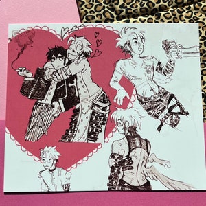 Trigun Vash and Wolfwood Sketch Print