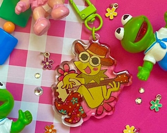 Kermit the Frog Cowboy Keychain