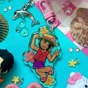 OP pirate anime keychain- L