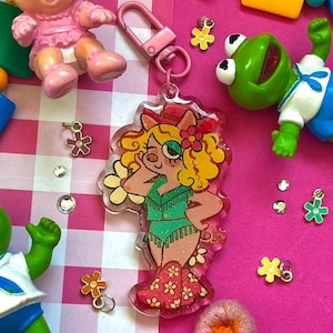 Miss Piggy Cowgirl Keychain