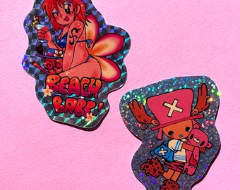 Holografische OP Pirate-animestickers uit 2000