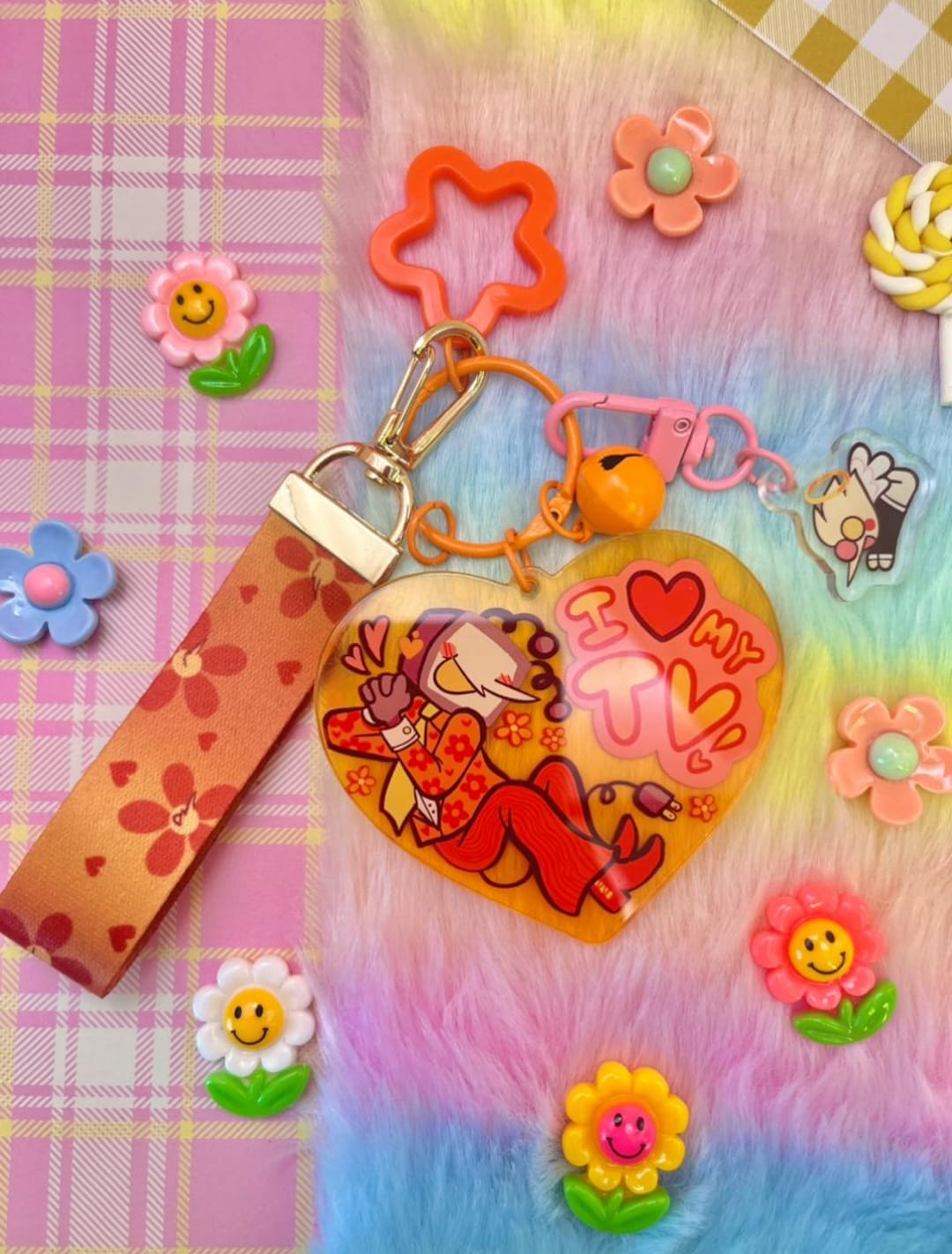 Deltarune Tenna and Spamton Groovy Lanyard Keychain Spamtenna - Etsy