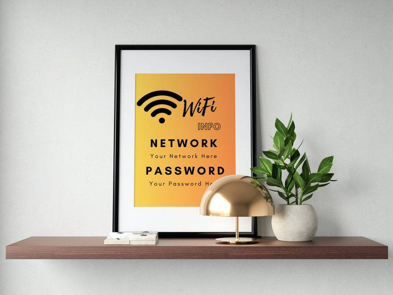 Wifi Password Sign Waiting Room Wifi Minimalist Wifi Sign Etsy