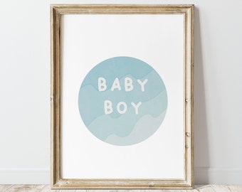 Baby Boy Print, Arte de pared imprimible, Notas de amor para los pequeños, Arte de la habitación de los niños, Decoración de la guardería Boho, DESCARGA DIGITAL