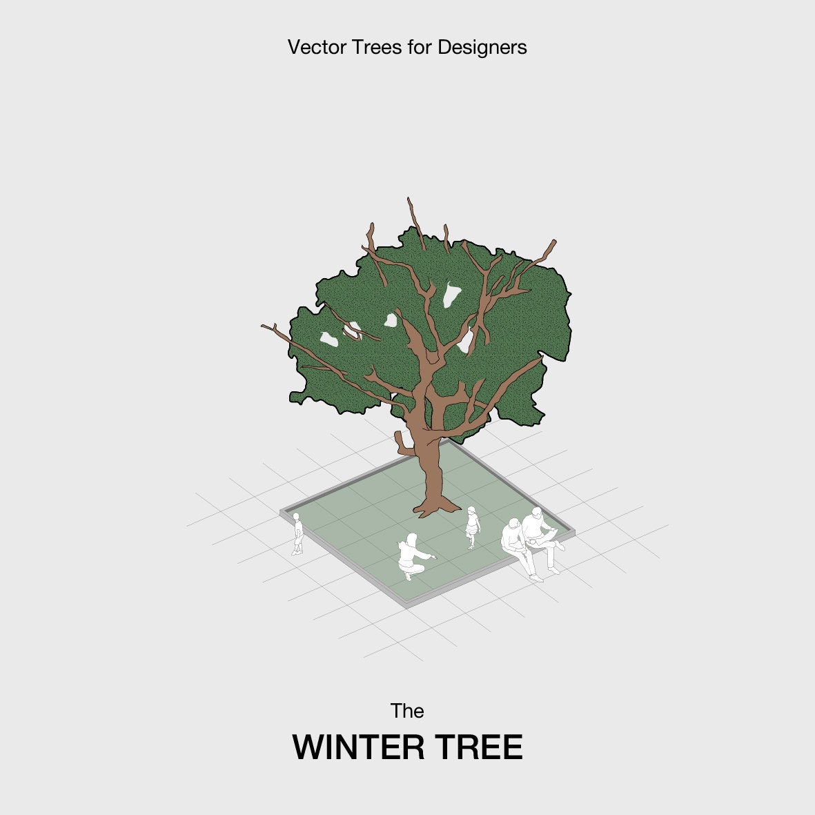 2D Vector Trees for Designers. Axonometric and Isometric View. EPS ...