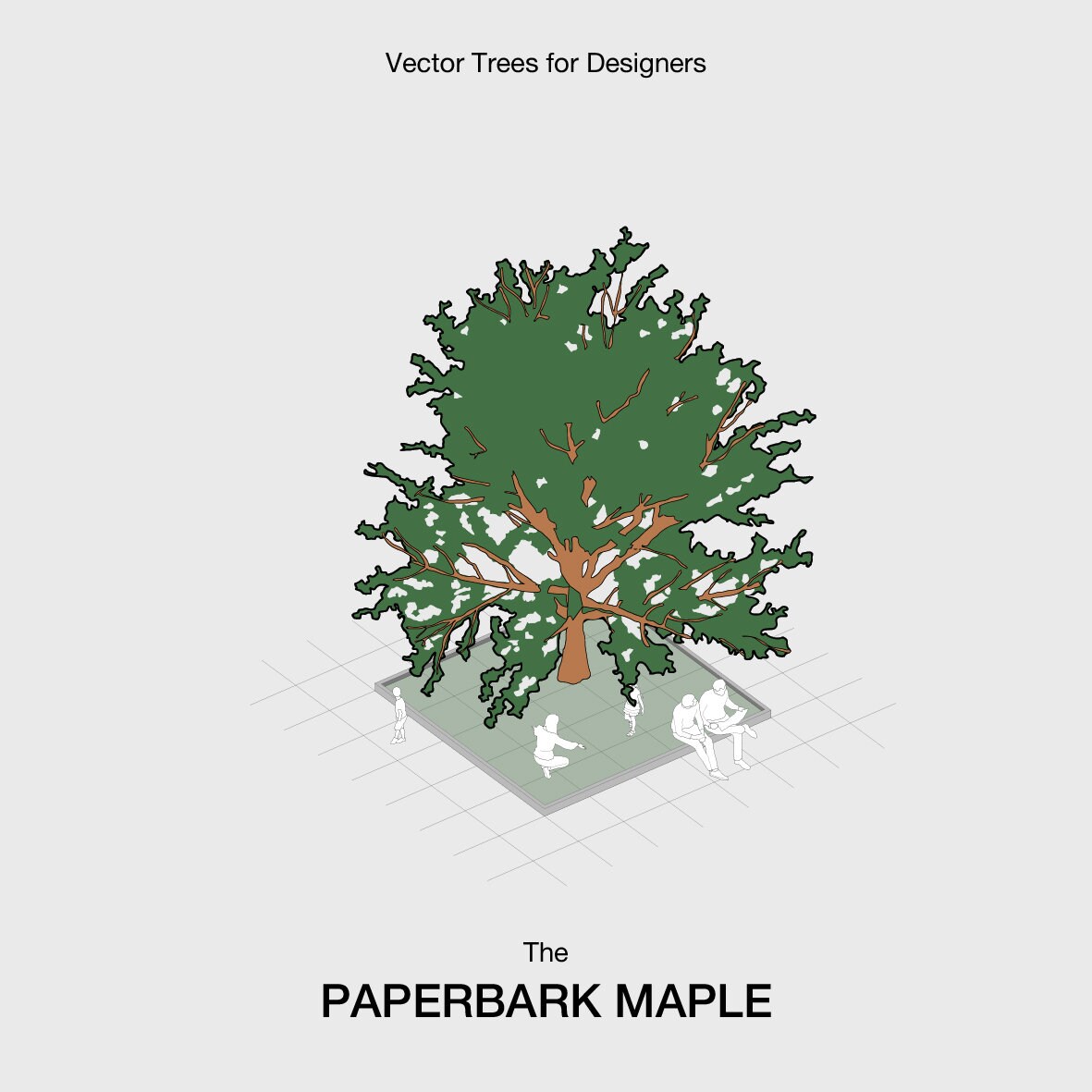 2D Vector Trees for Designers. Axonometric and Isometric View. EPS ...