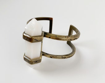 Vintage Kendra Scott White Agate Shelli Cuff Bracelet