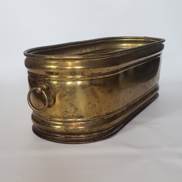 Oval Shaped Brass Planter made in Holland