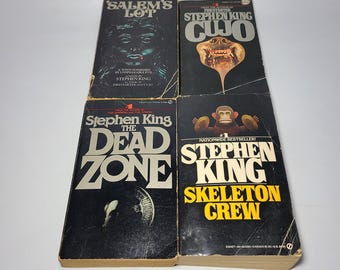 Stephen King Book Bundle - Salem's Lot, The Dead Zone, Skeleton Crew, Cujo Paperback - Horror, Thriller, Suspense, Classic King Novels