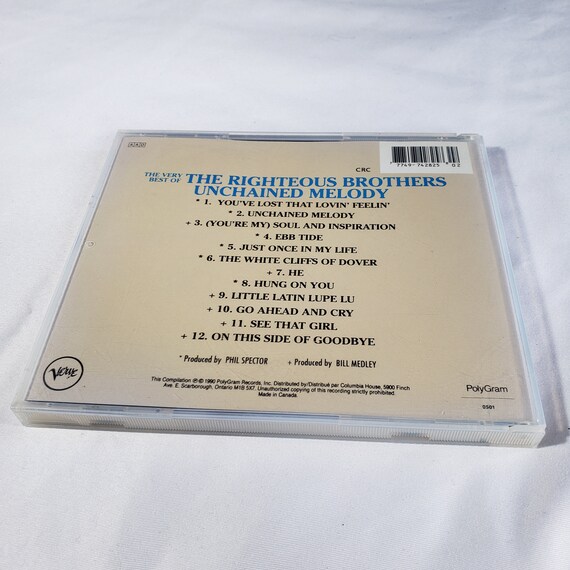 The Righteous Brothers Unchained Melody Cd 1990 - Etsy
