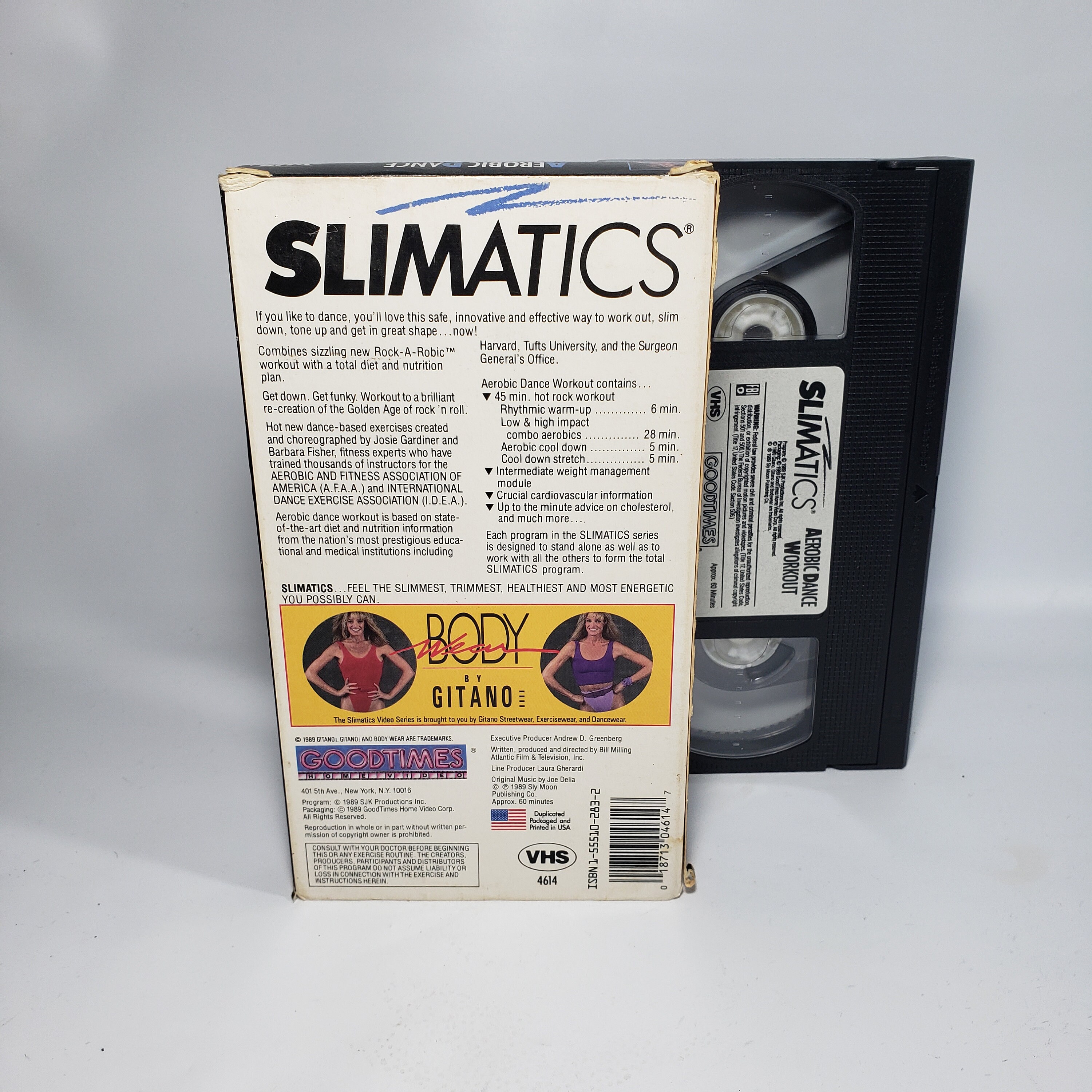 SLIMATICS AEROBIC DANCE WORKOUT (VHS, 1989) hosted by Susan