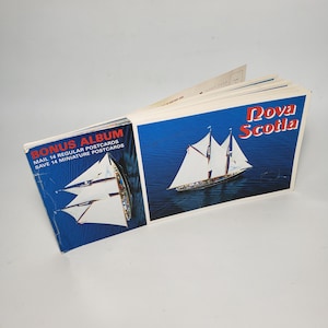 Album bonus de cartes postales de la Nouvelle-Écosse, 14 cartes postales classiques et miniatures vintages, souvenirs de voyage canadiens éphémères des Maritimes