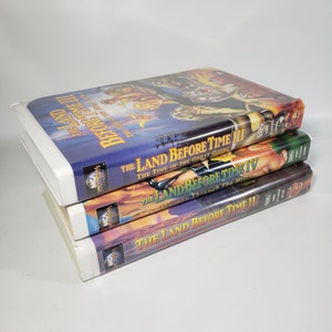 The Land Before Time II, III, IV.  3 Vhs Tapes. Great Valley Adventure, Time of the Great Giving, Journey Through the Mists