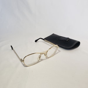 Titmus safety eye glasses gold vintage Aviator Safety frames 150 I.S. Dbmf 150