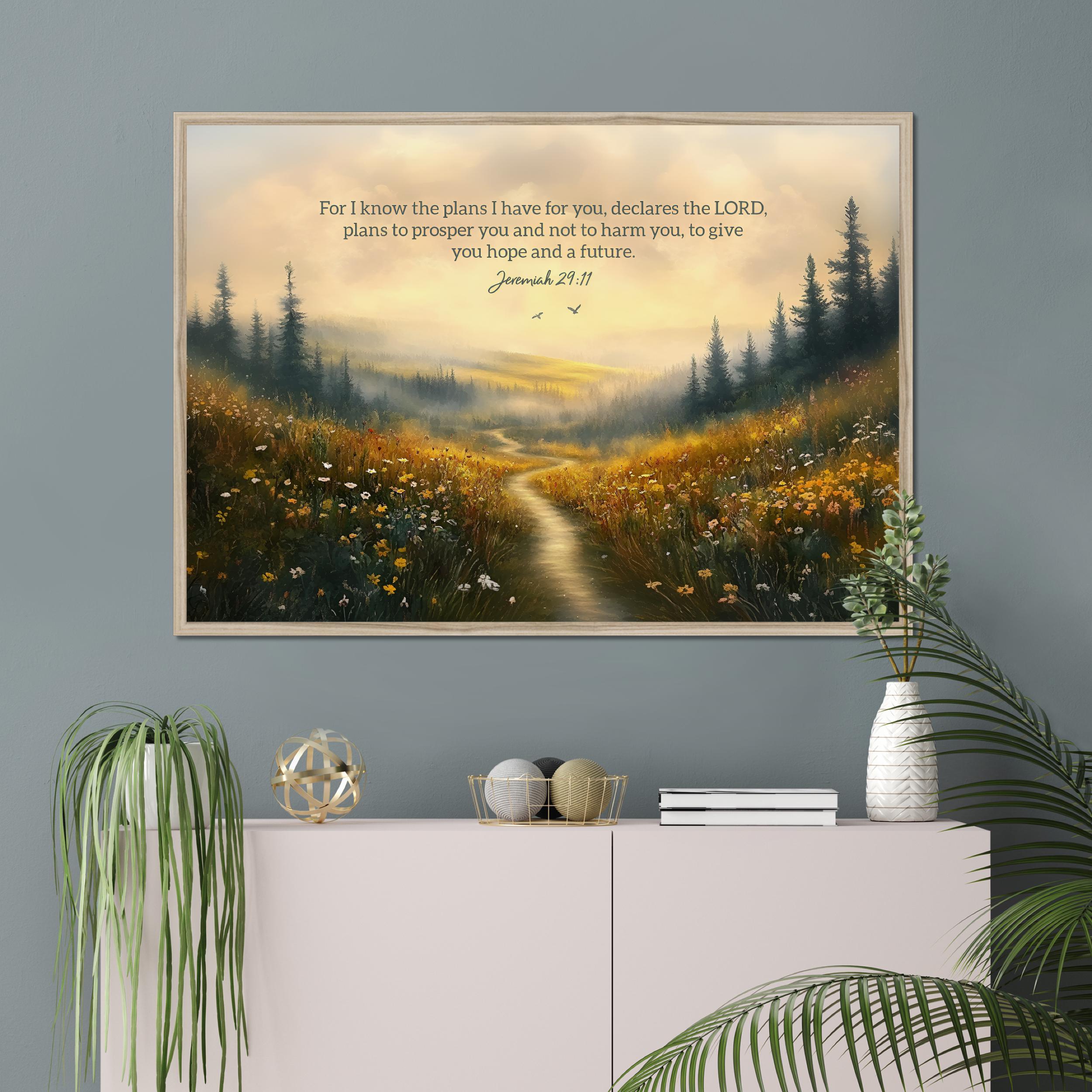Bible Verse Print Jeremiah 29:11 for I Know the Plans I Have for You ...