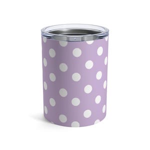 Polka Dot Stainless Steel Tumbler: Eco-Friendly Travel Drinkware