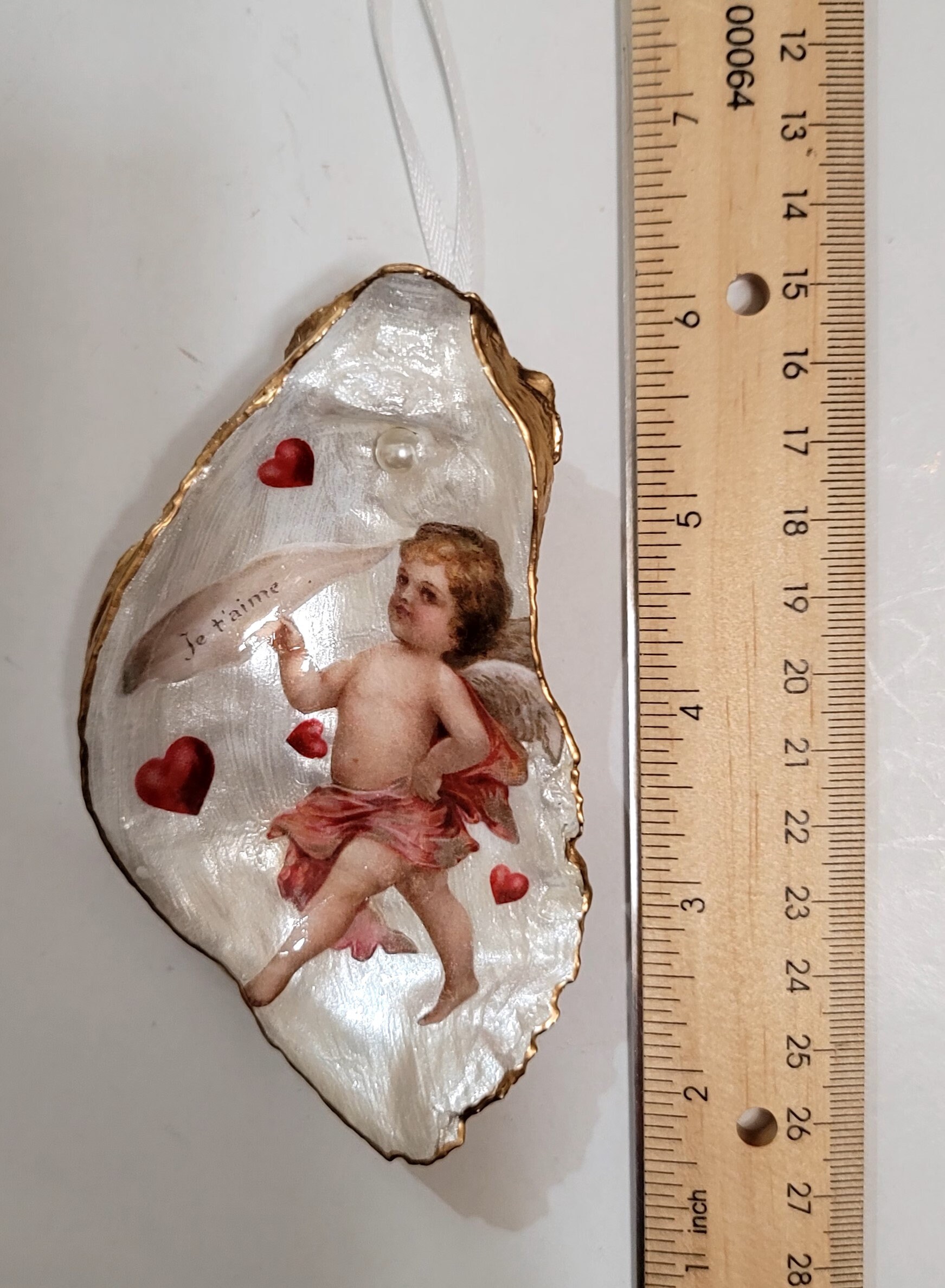 Decoupaged Oyster Shell Valentine's Day Gift - Etsy