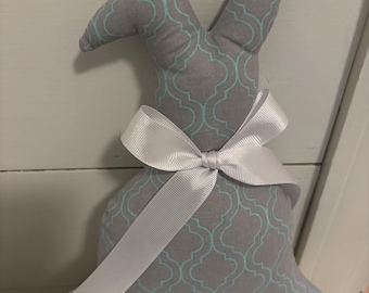 Handmade stuffed bunny decor