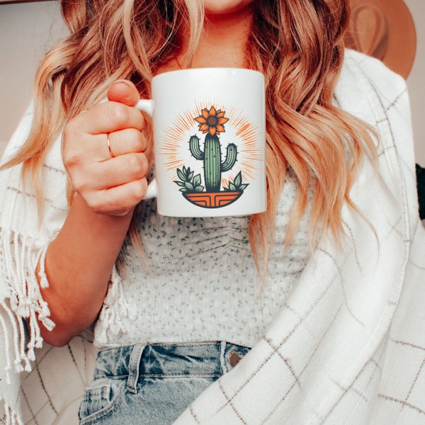 Cactus Mug Cactus Gifts for Women Cactus Gifts for Women Coffee Mug Cactus Coffee Cup Cactus Mug Gift Ceramic Mug