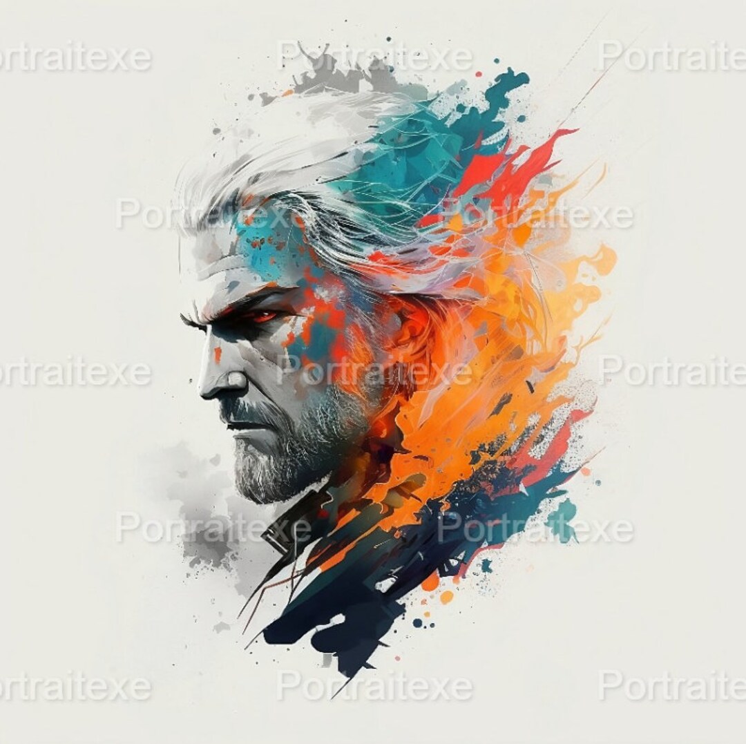 The Witcher Poster 4K, Geralt of Rivia, the Witcher Digital Print, the Witcher Home Decor ...