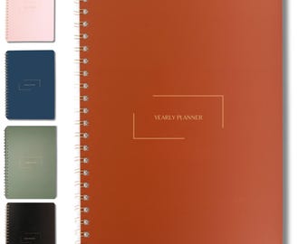 2025 Hardcover Yearly Planner – Undated Monthly & Weekly Organizer