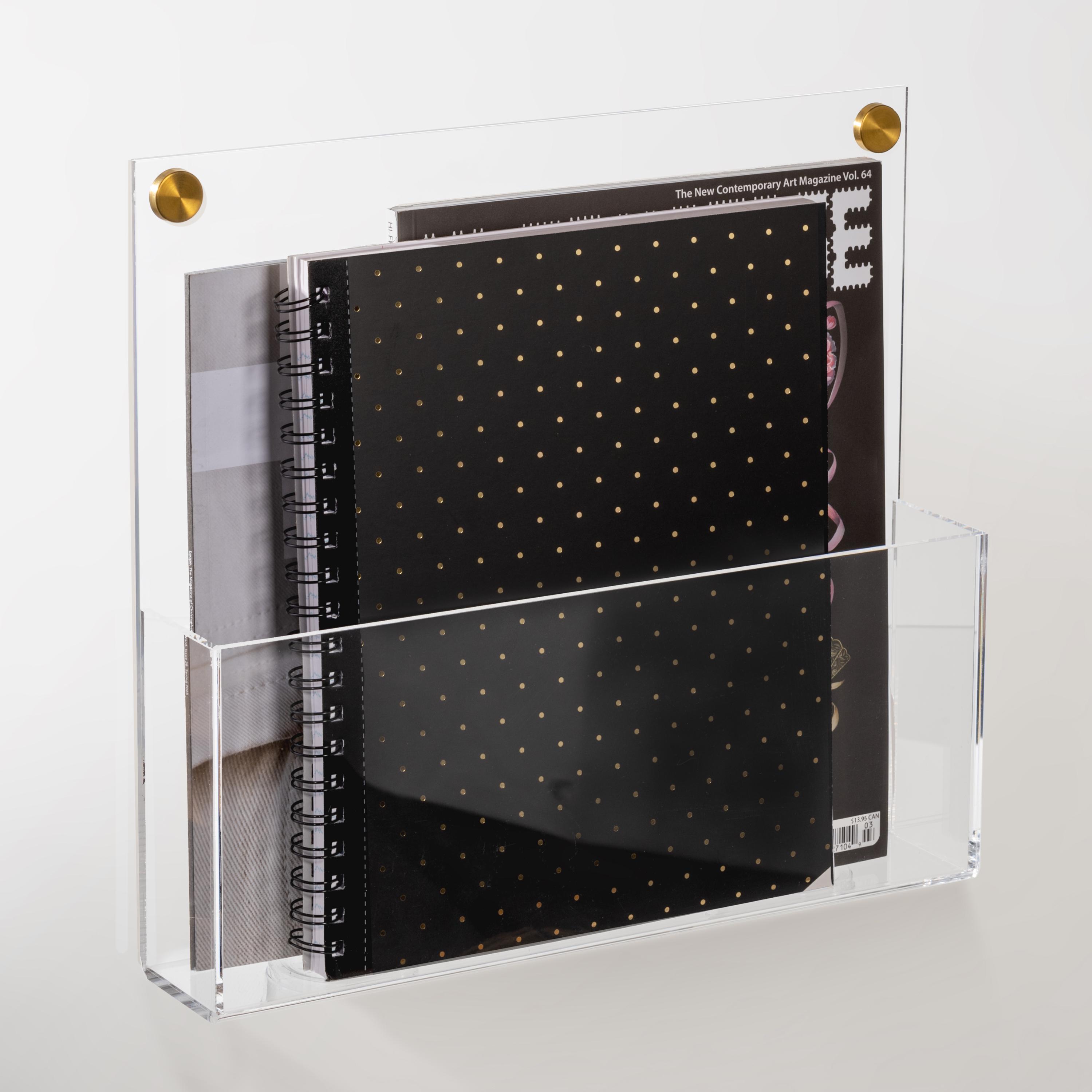 Clear Acrylic Wall File Organizer | Modern Office, Mail Holder, 2-pack ...