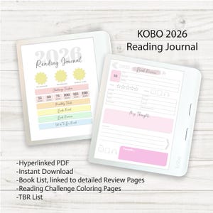 Digitales Lese-Tagebuch 2026 für KOBO LIBRA - Bewertung 150 Bücher!